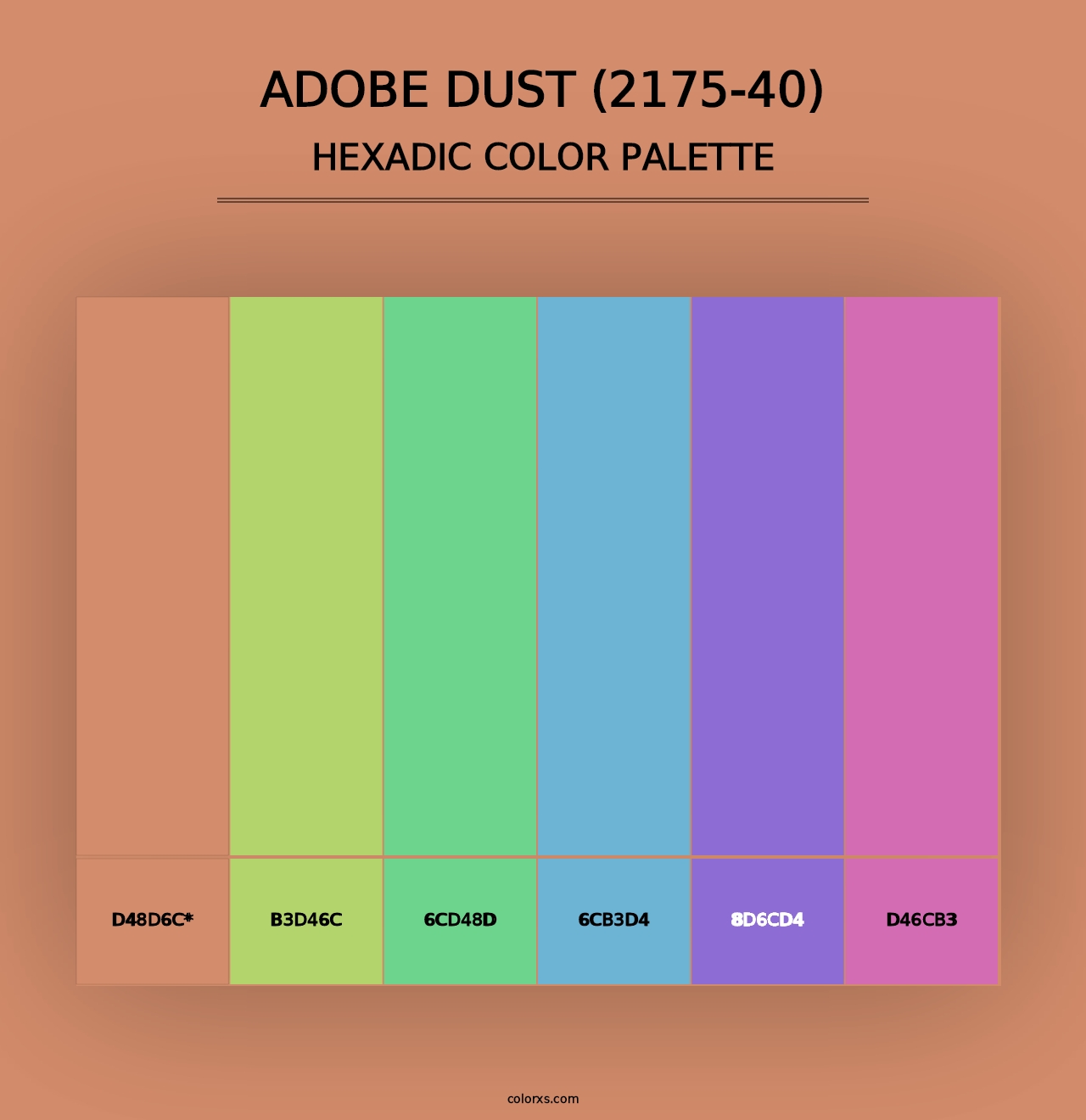 Adobe Dust (2175-40) - Hexadic Color Palette