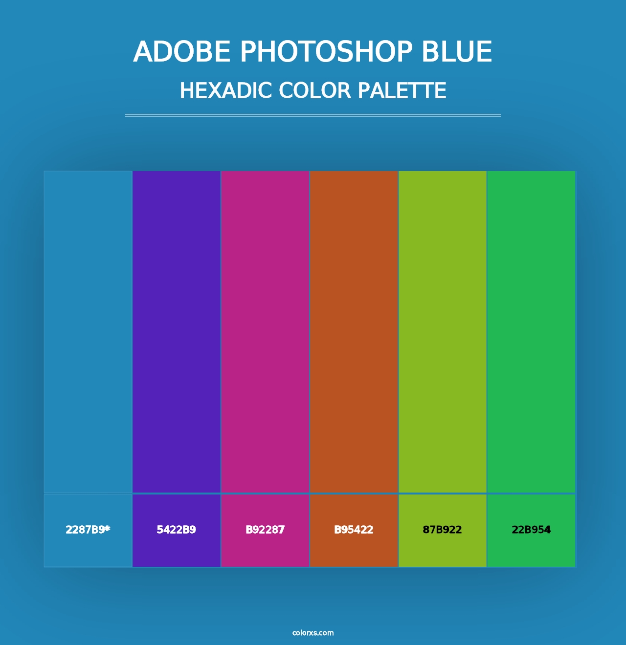 Adobe Photoshop Blue - Hexadic Color Palette