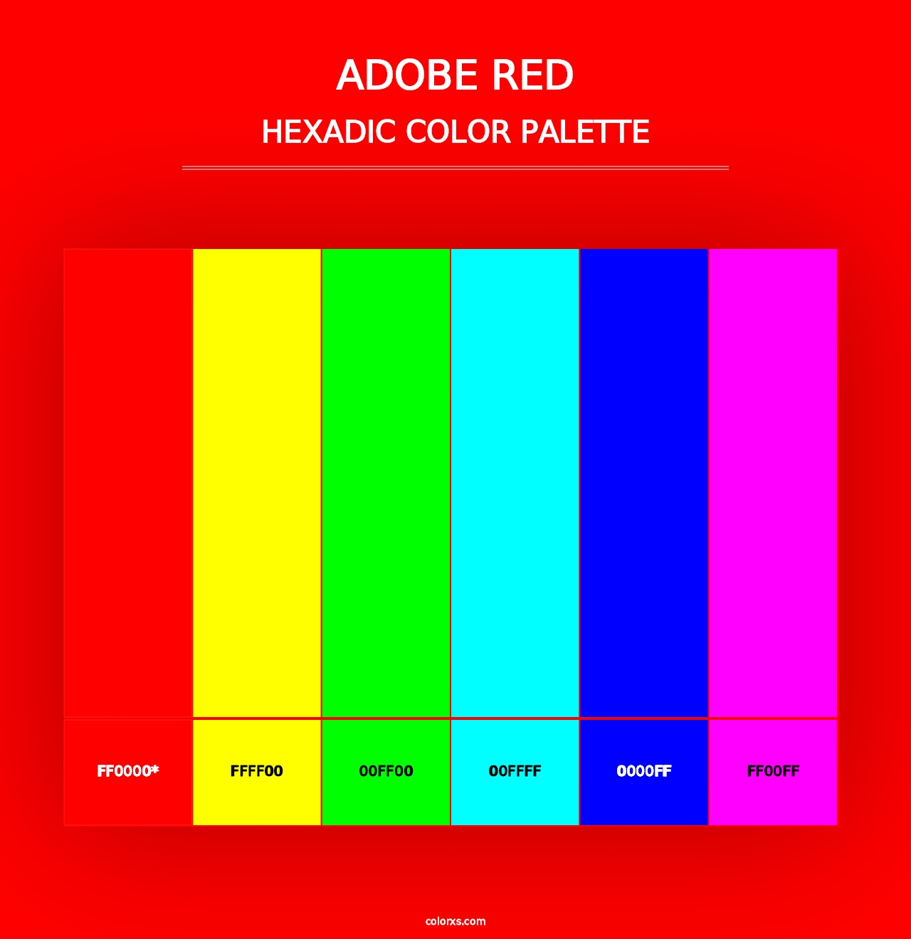 Adobe Red - Hexadic Color Palette