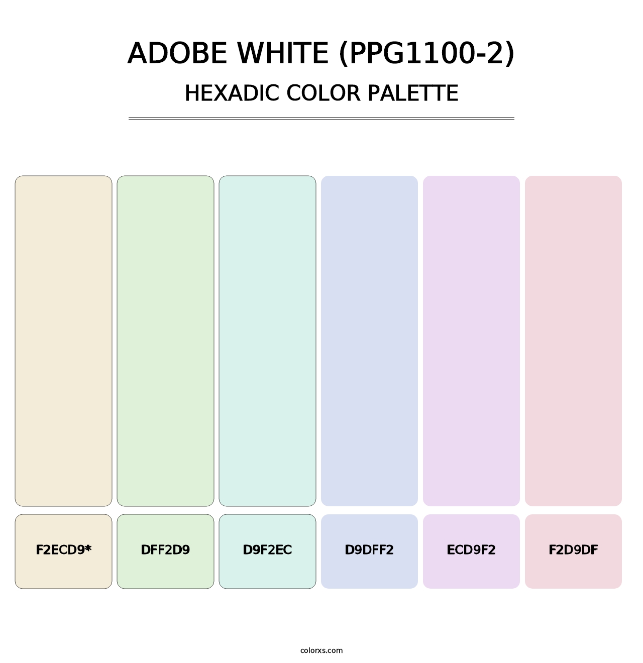 Adobe White (PPG1100-2) - Hexadic Color Palette