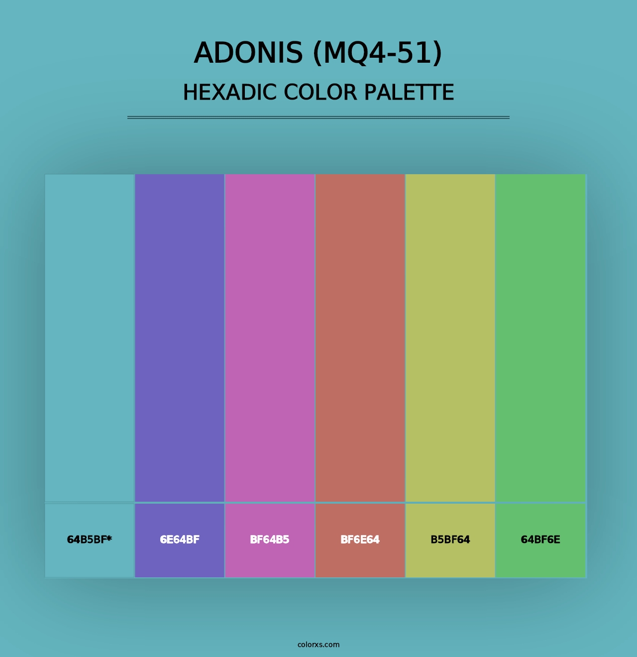 Adonis (MQ4-51) - Hexadic Color Palette