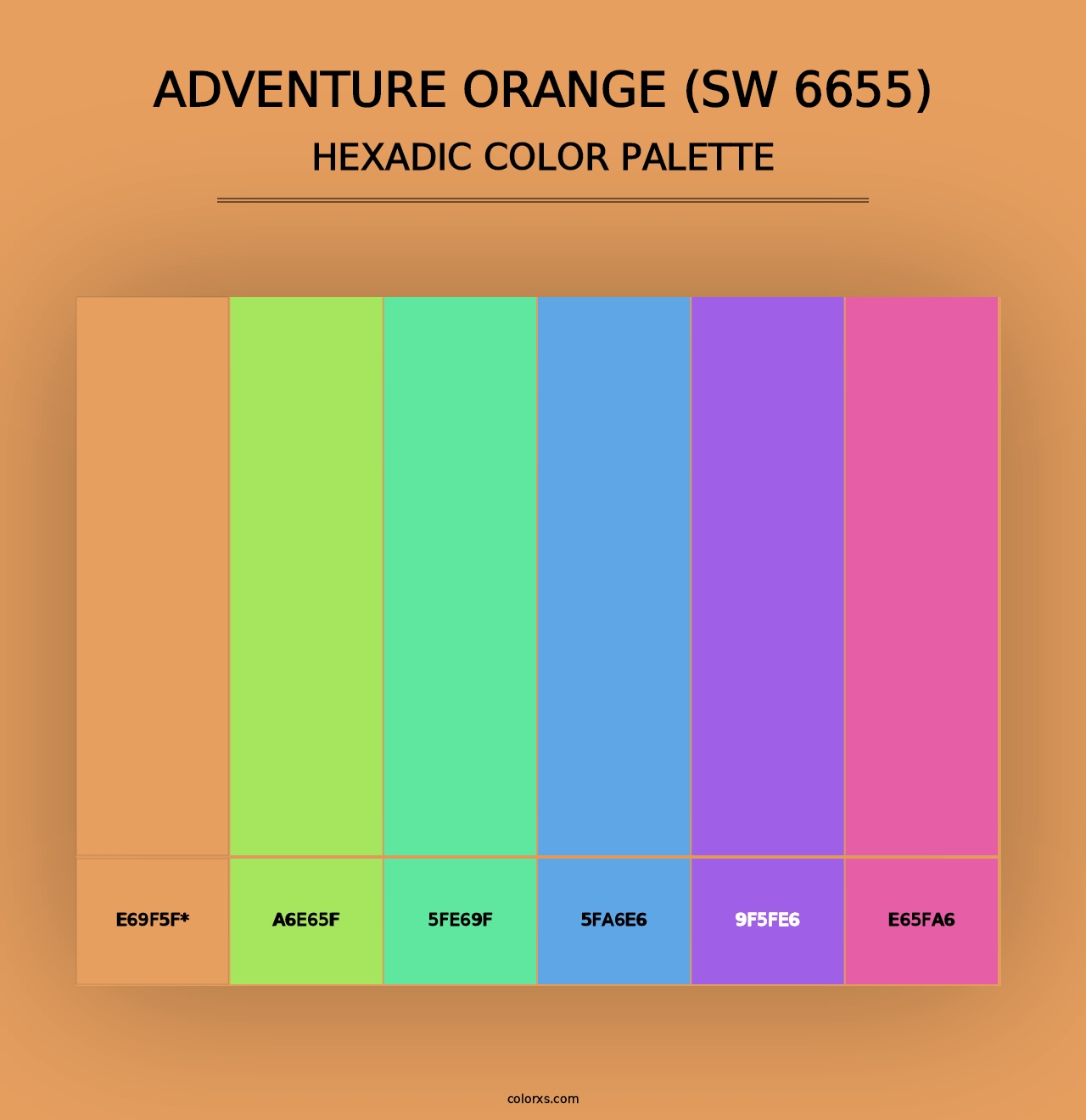 Adventure Orange (SW 6655) - Hexadic Color Palette