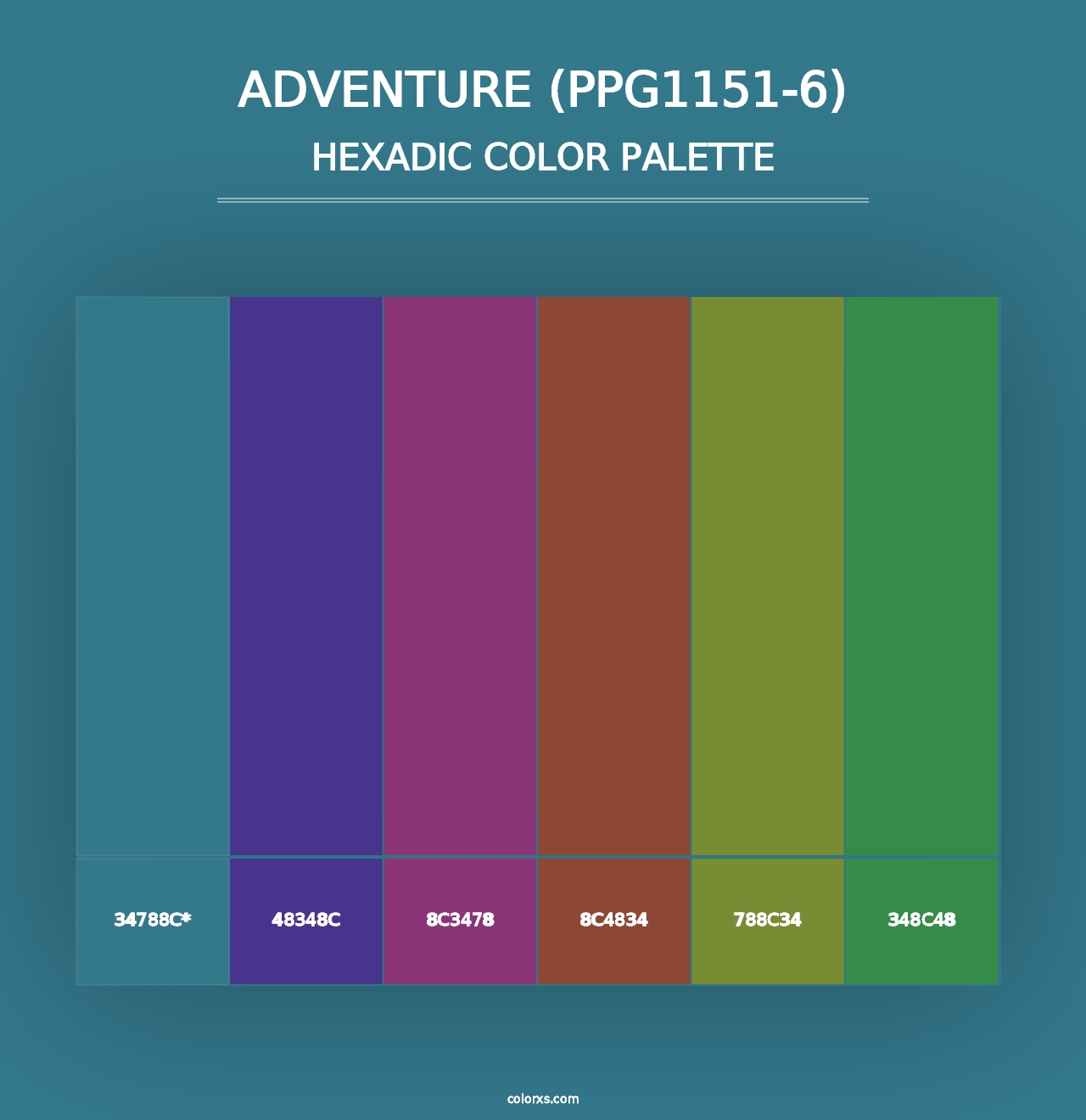 Adventure (PPG1151-6) - Hexadic Color Palette