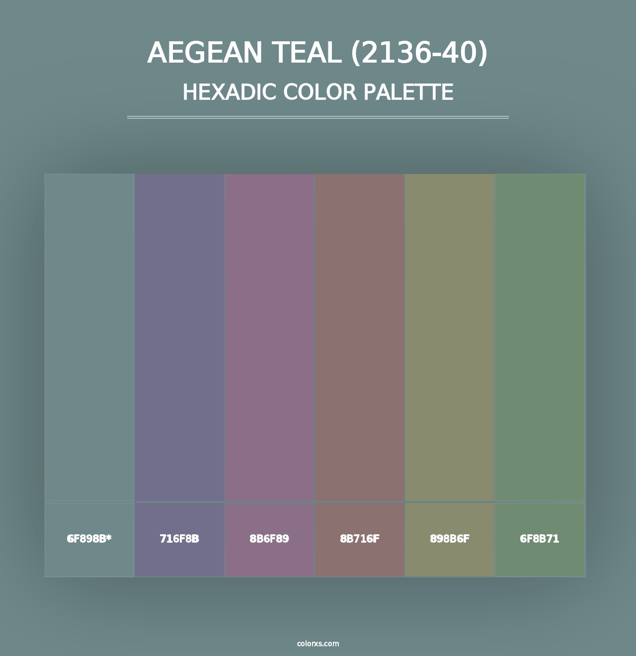 Aegean Teal (2136-40) - Hexadic Color Palette