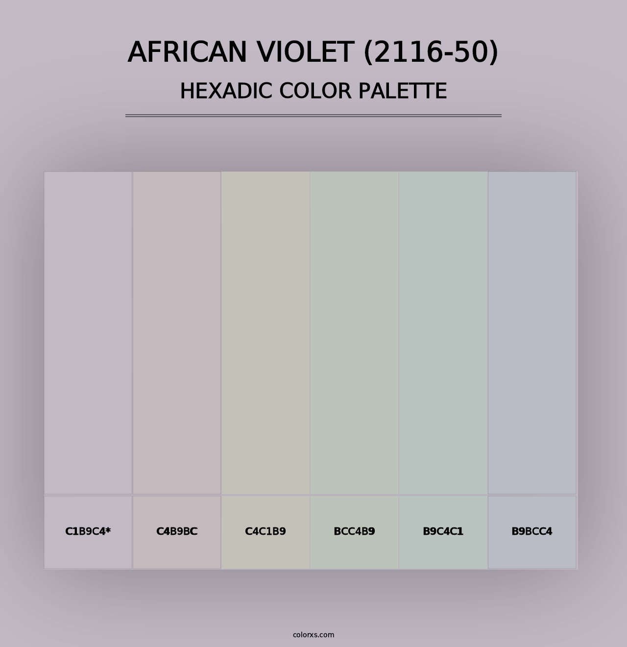 African Violet (2116-50) - Hexadic Color Palette