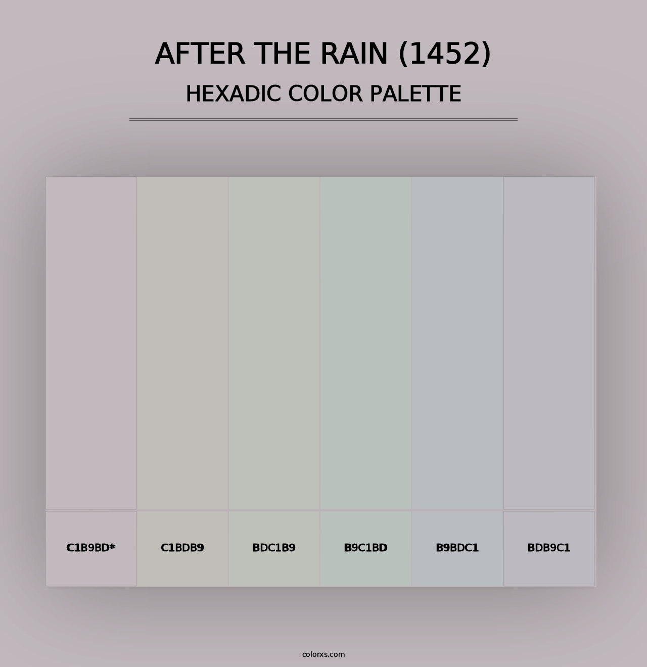 After the Rain (1452) - Hexadic Color Palette