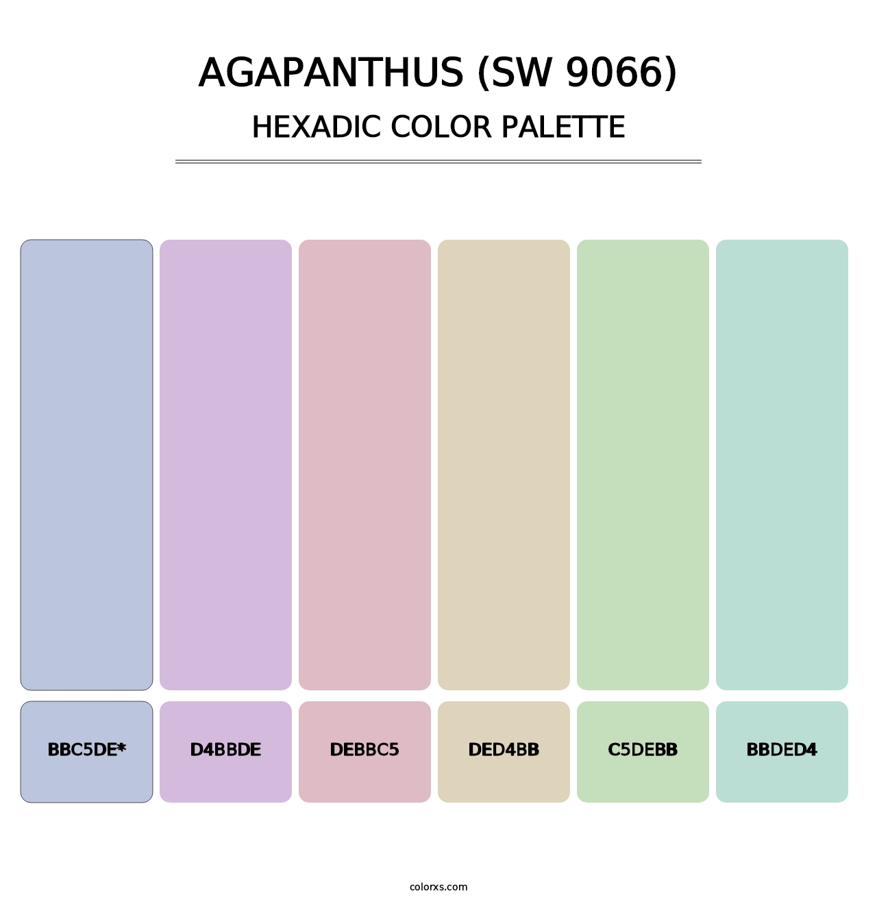 Agapanthus (SW 9066) - Hexadic Color Palette