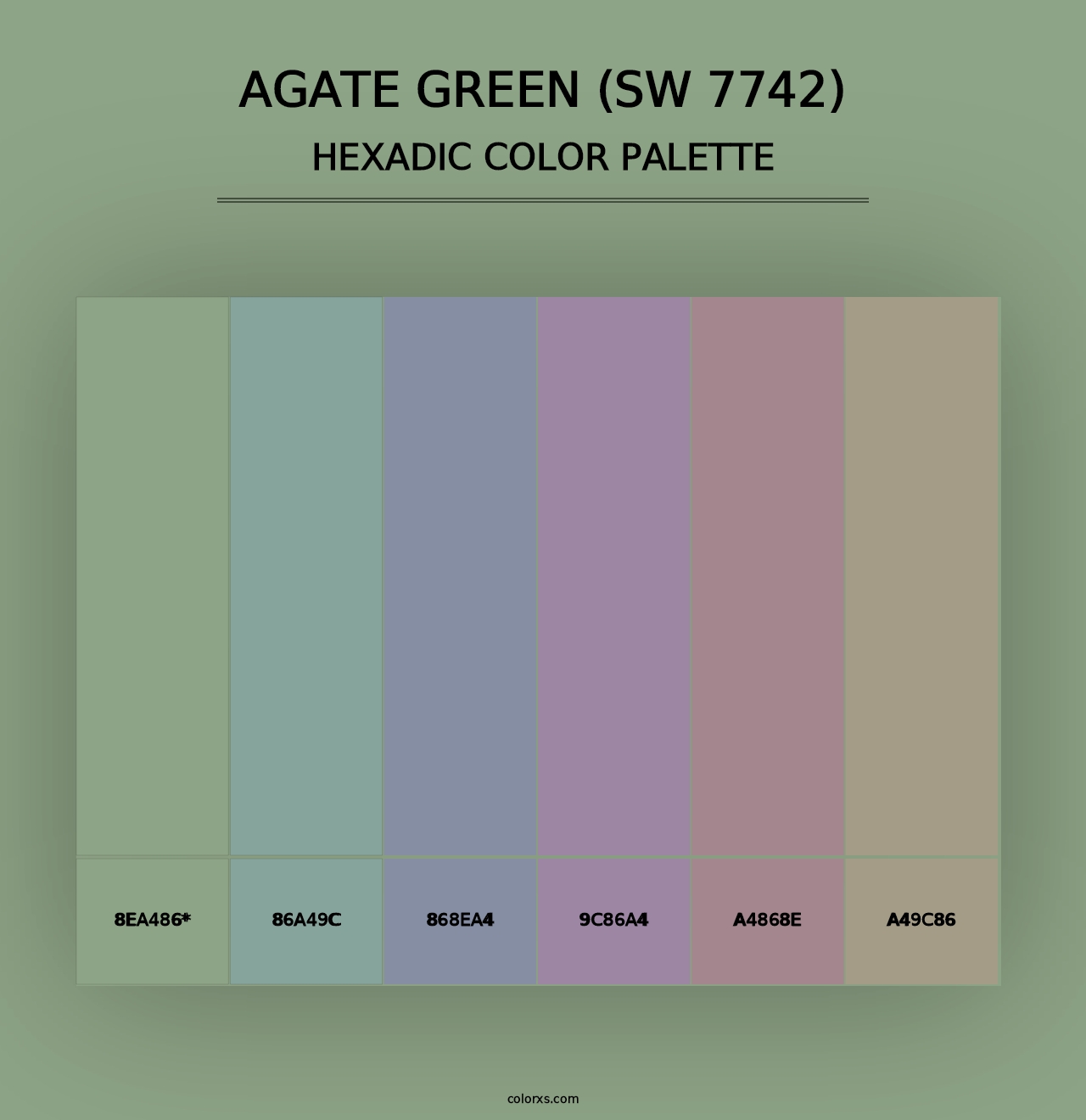 Agate Green (SW 7742) - Hexadic Color Palette