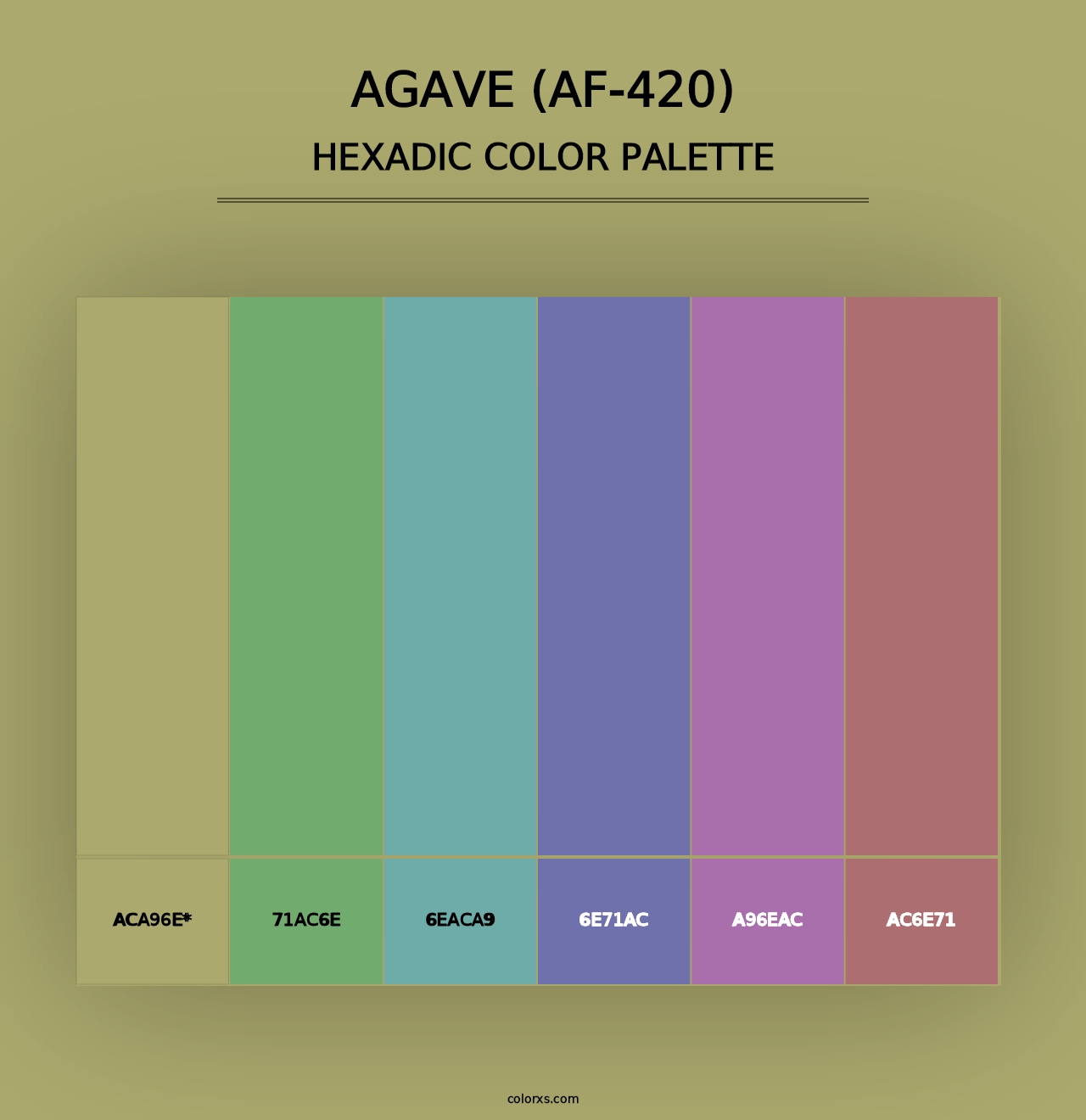 Agave (AF-420) - Hexadic Color Palette