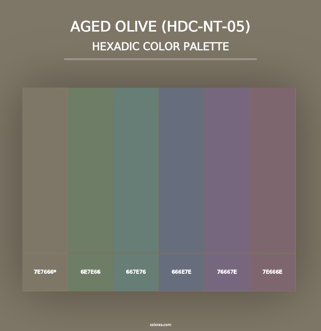 Aged Olive (HDC-NT-05) - Hexadic Color Palette