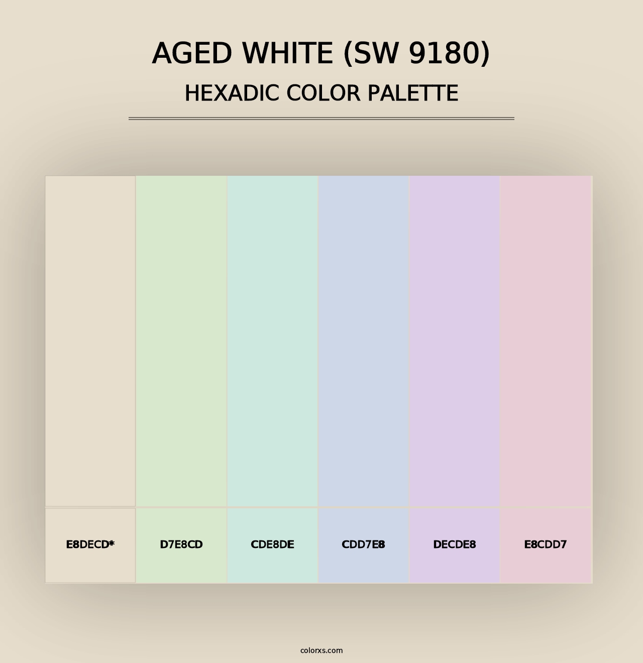 Aged White (SW 9180) - Hexadic Color Palette