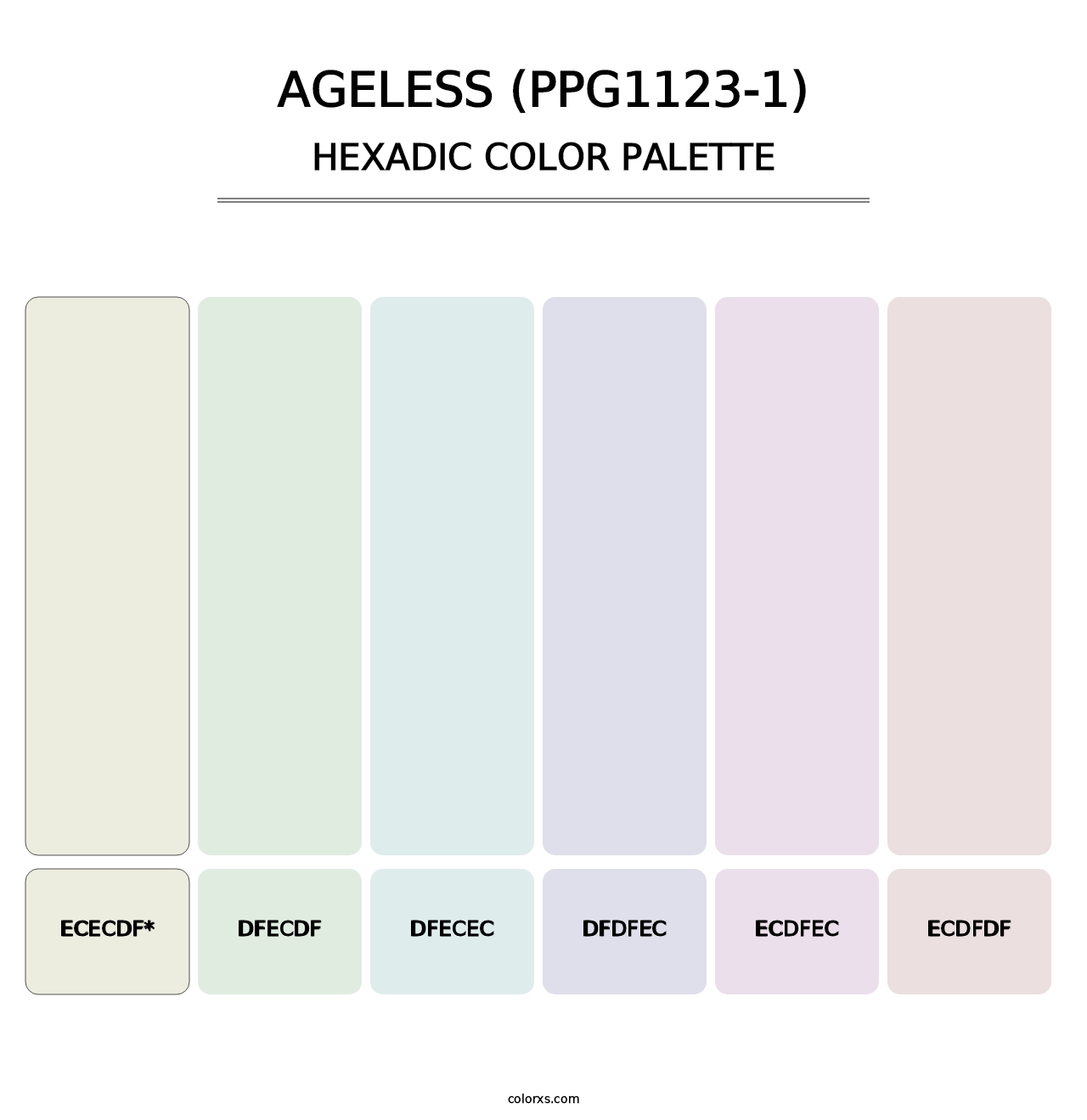 Ageless (PPG1123-1) - Hexadic Color Palette