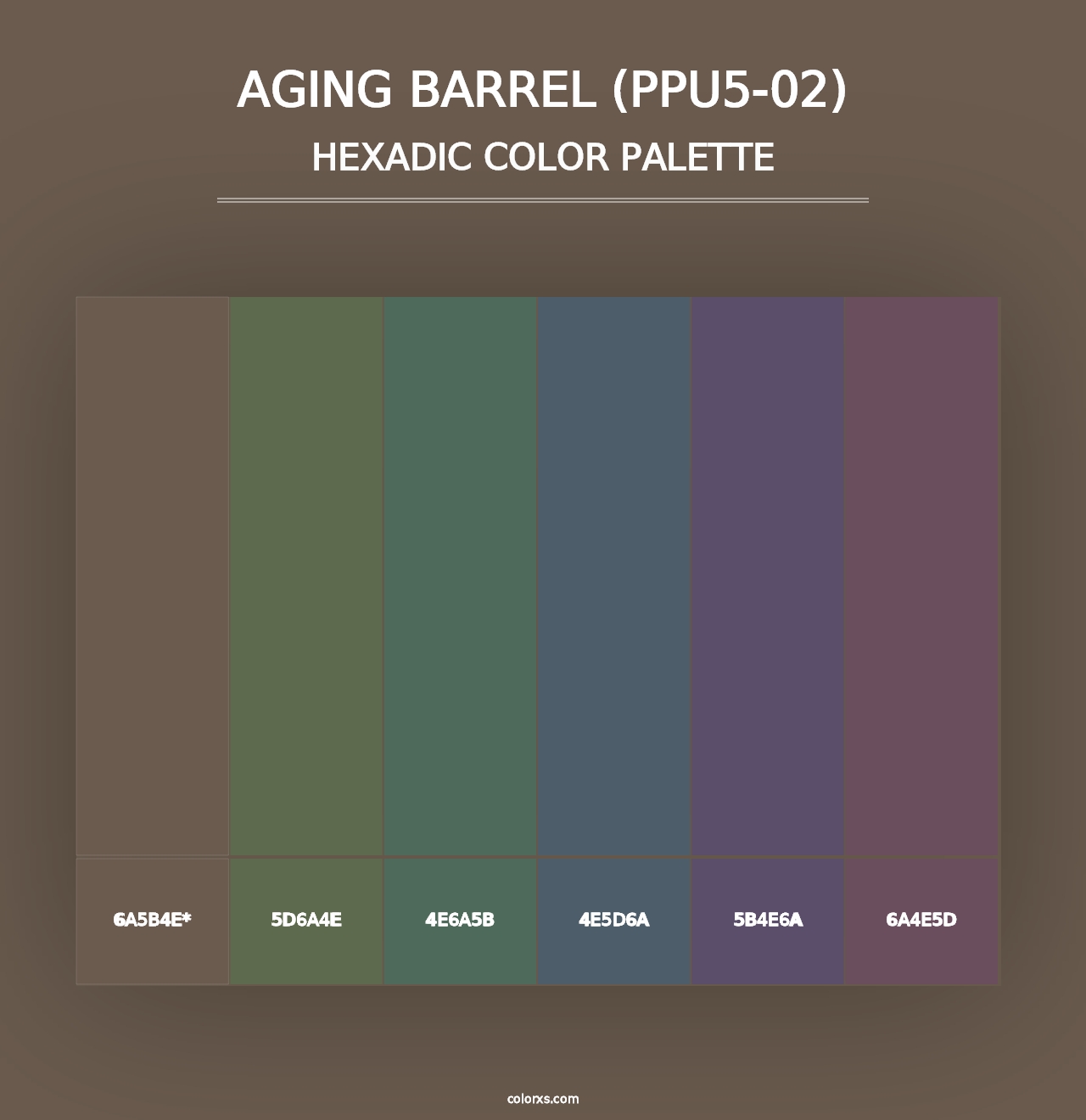 Aging Barrel (PPU5-02) - Hexadic Color Palette