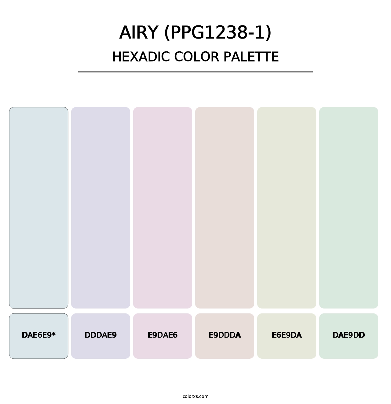 Airy (PPG1238-1) - Hexadic Color Palette