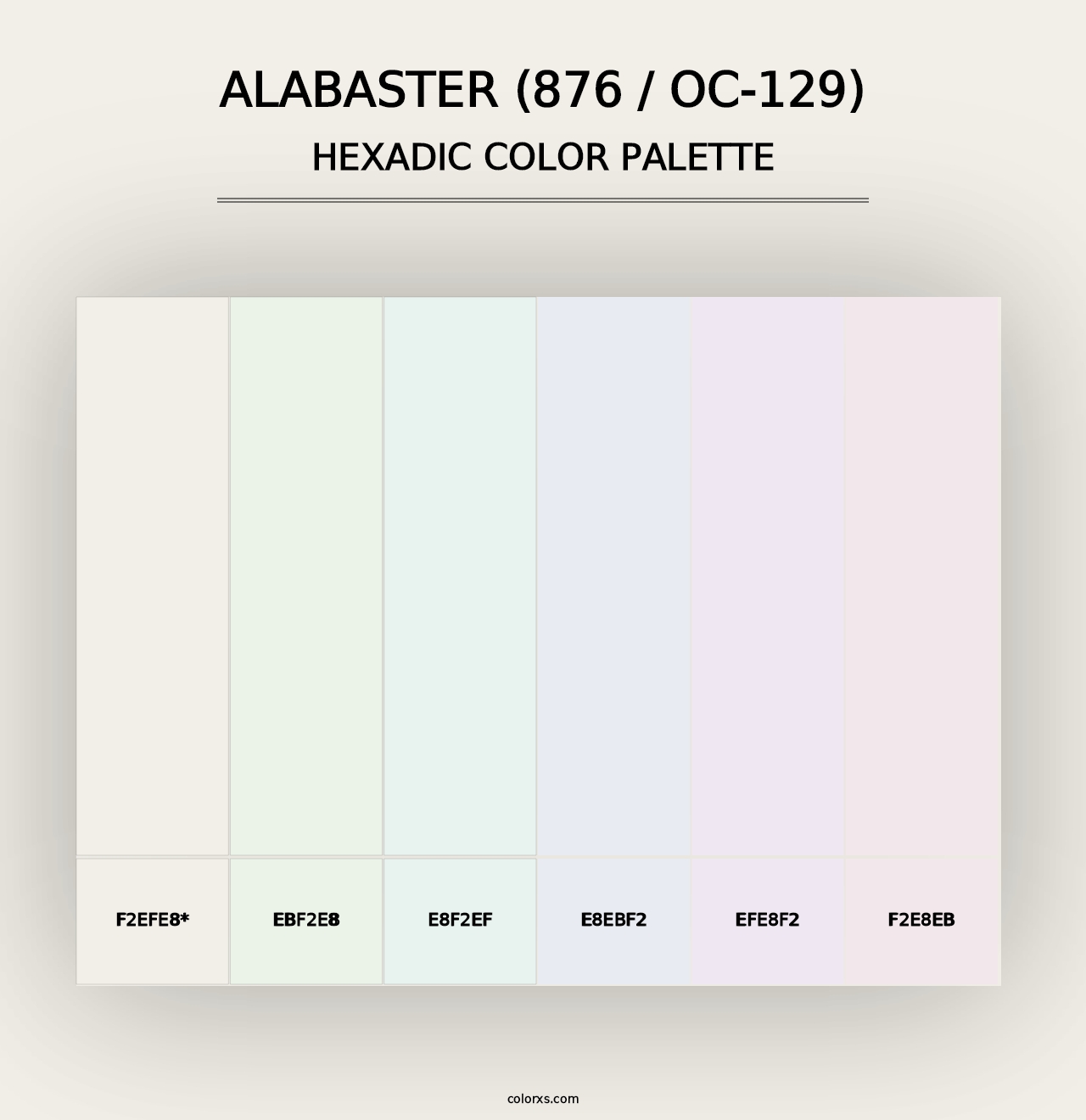 Alabaster (876 / OC-129) - Hexadic Color Palette