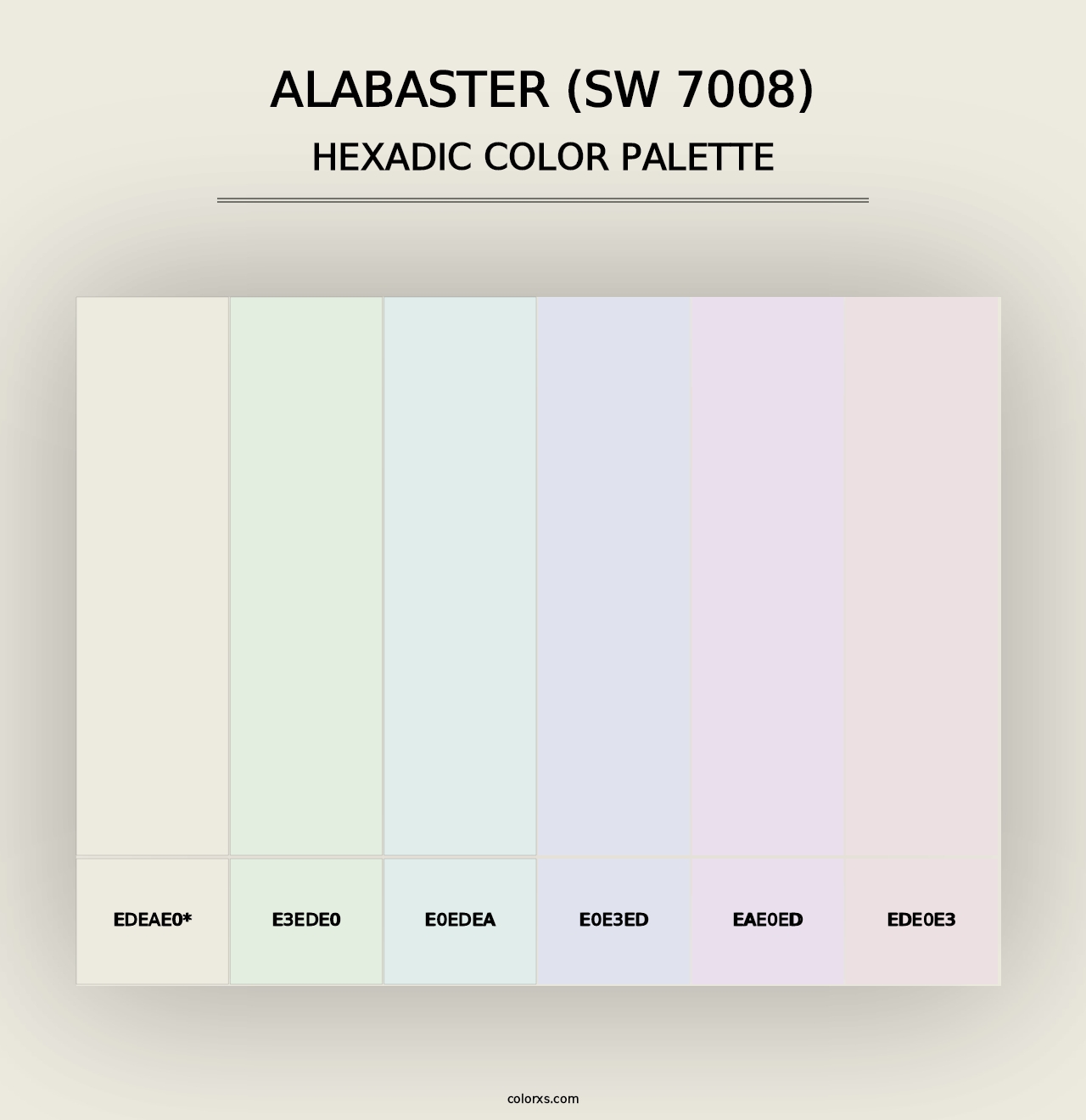 Alabaster (SW 7008) - Hexadic Color Palette