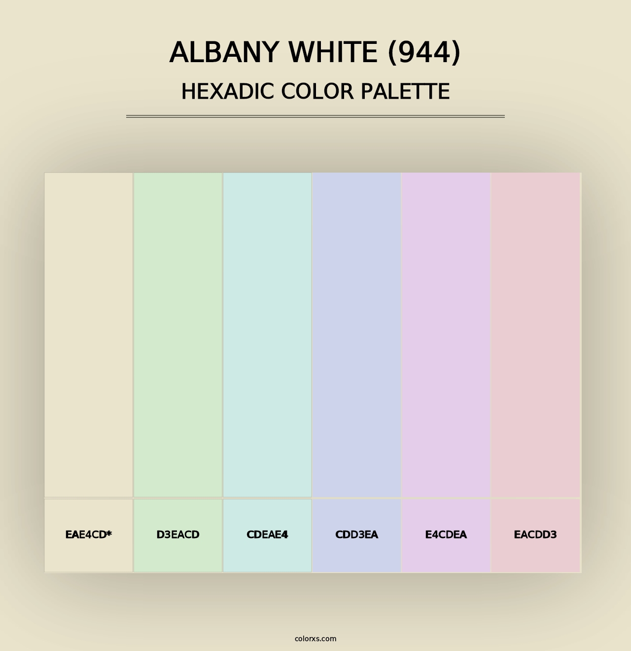 Albany White (944) - Hexadic Color Palette