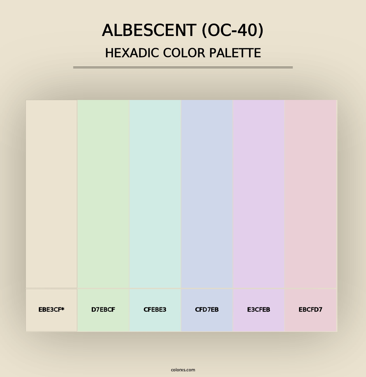 Albescent (OC-40) - Hexadic Color Palette