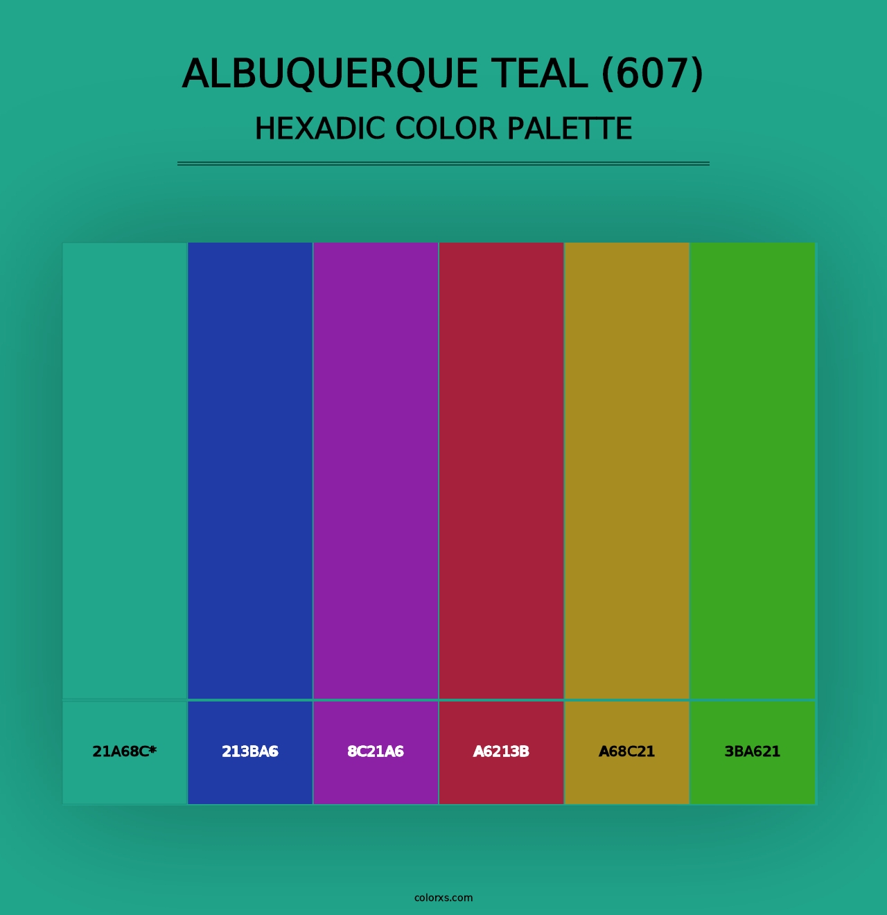 Albuquerque Teal (607) - Hexadic Color Palette