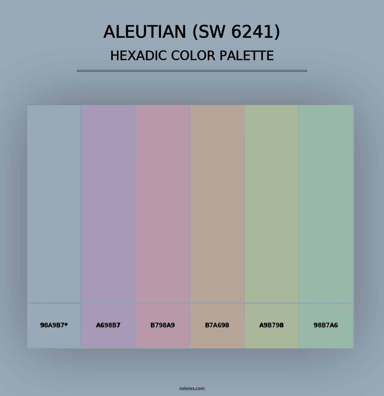 Aleutian (SW 6241) - Hexadic Color Palette