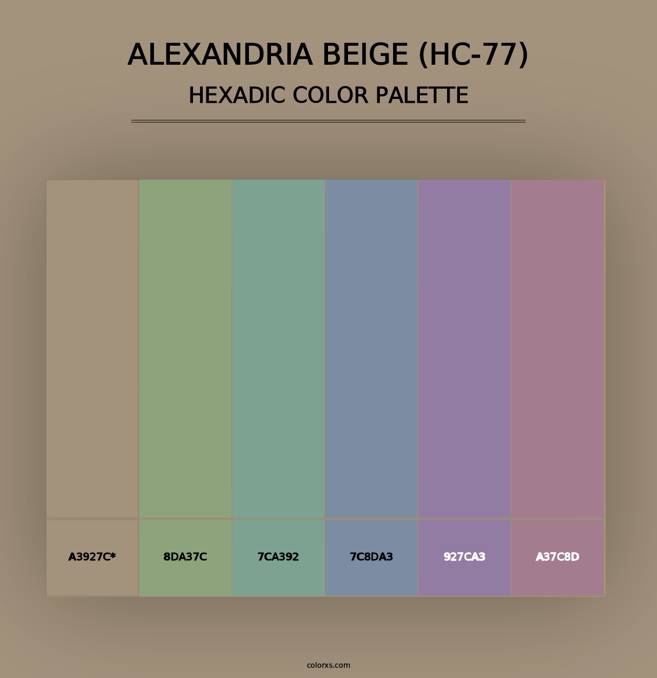 Alexandria Beige (HC-77) - Hexadic Color Palette