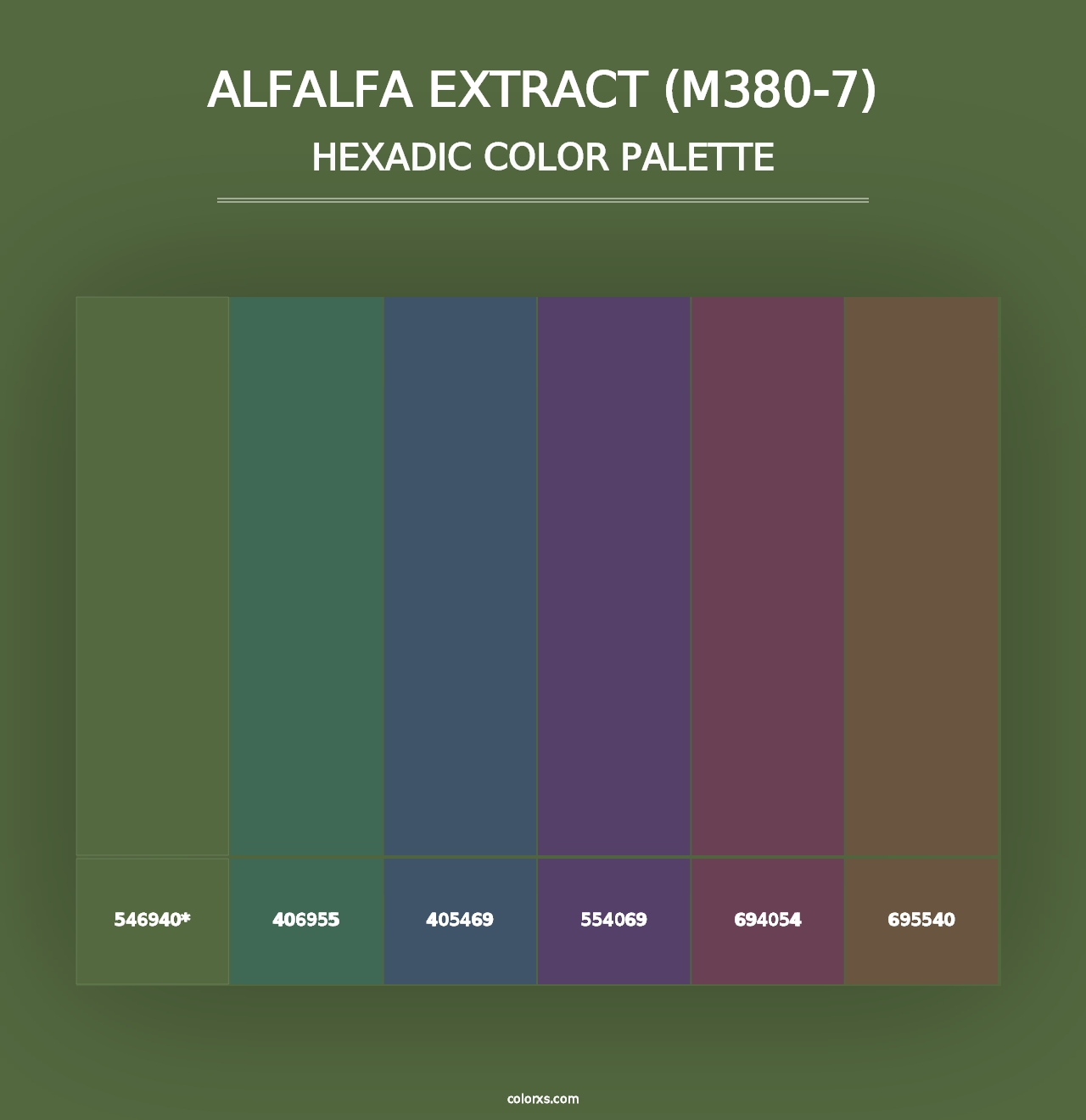 Alfalfa Extract (M380-7) - Hexadic Color Palette