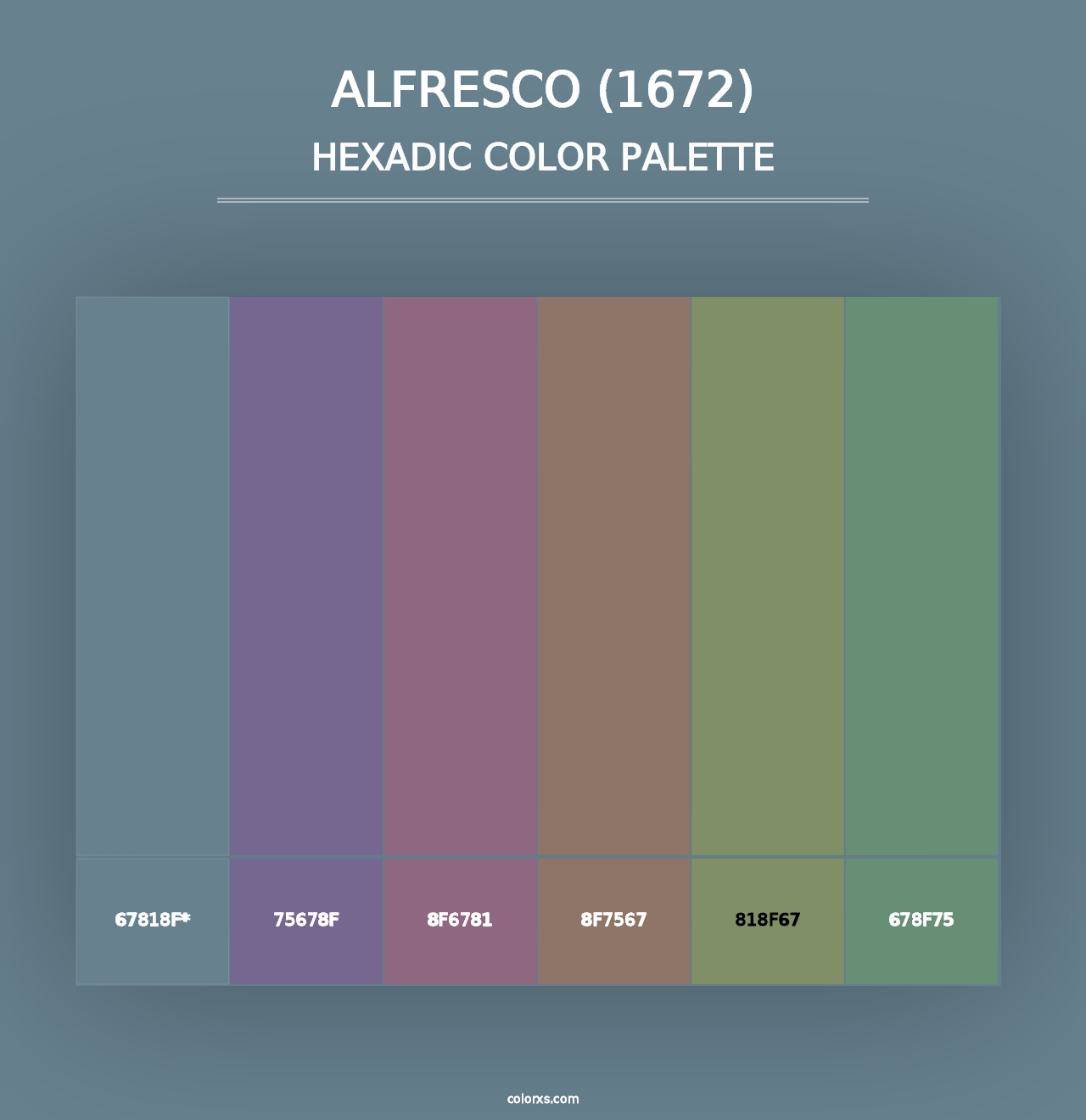 Alfresco (1672) - Hexadic Color Palette