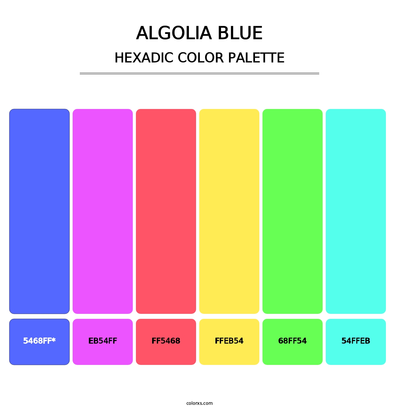 Algolia Blue - Hexadic Color Palette