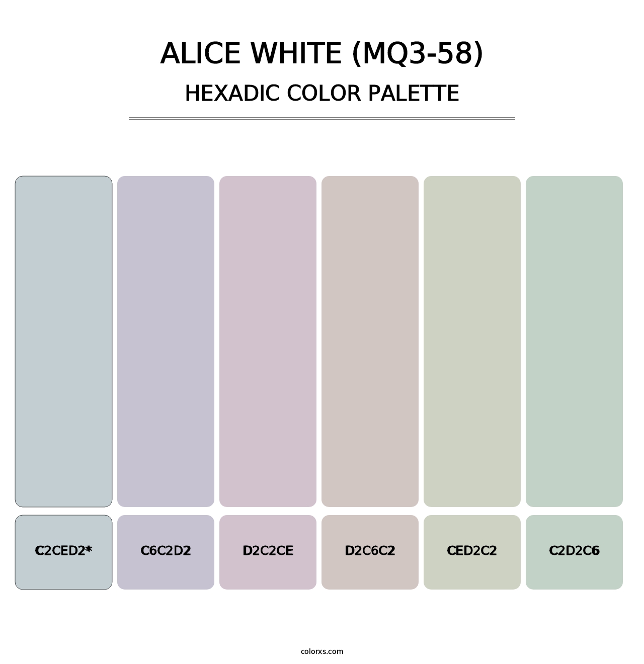 Alice White (MQ3-58) - Hexadic Color Palette