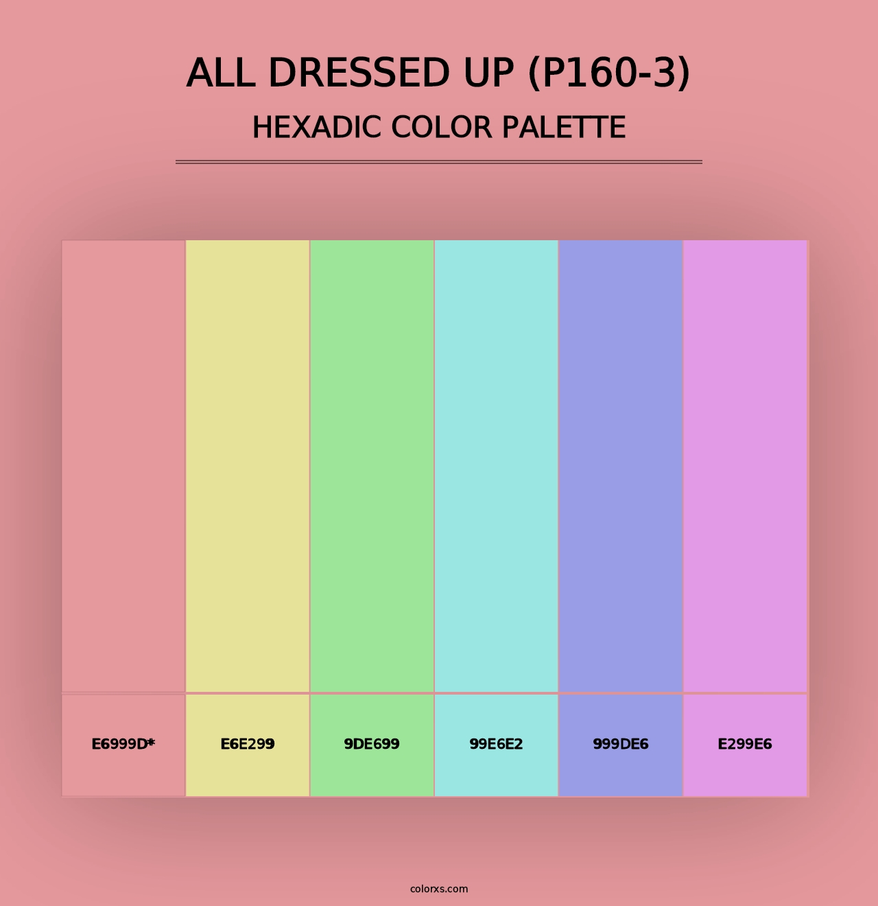 All Dressed Up (P160-3) - Hexadic Color Palette