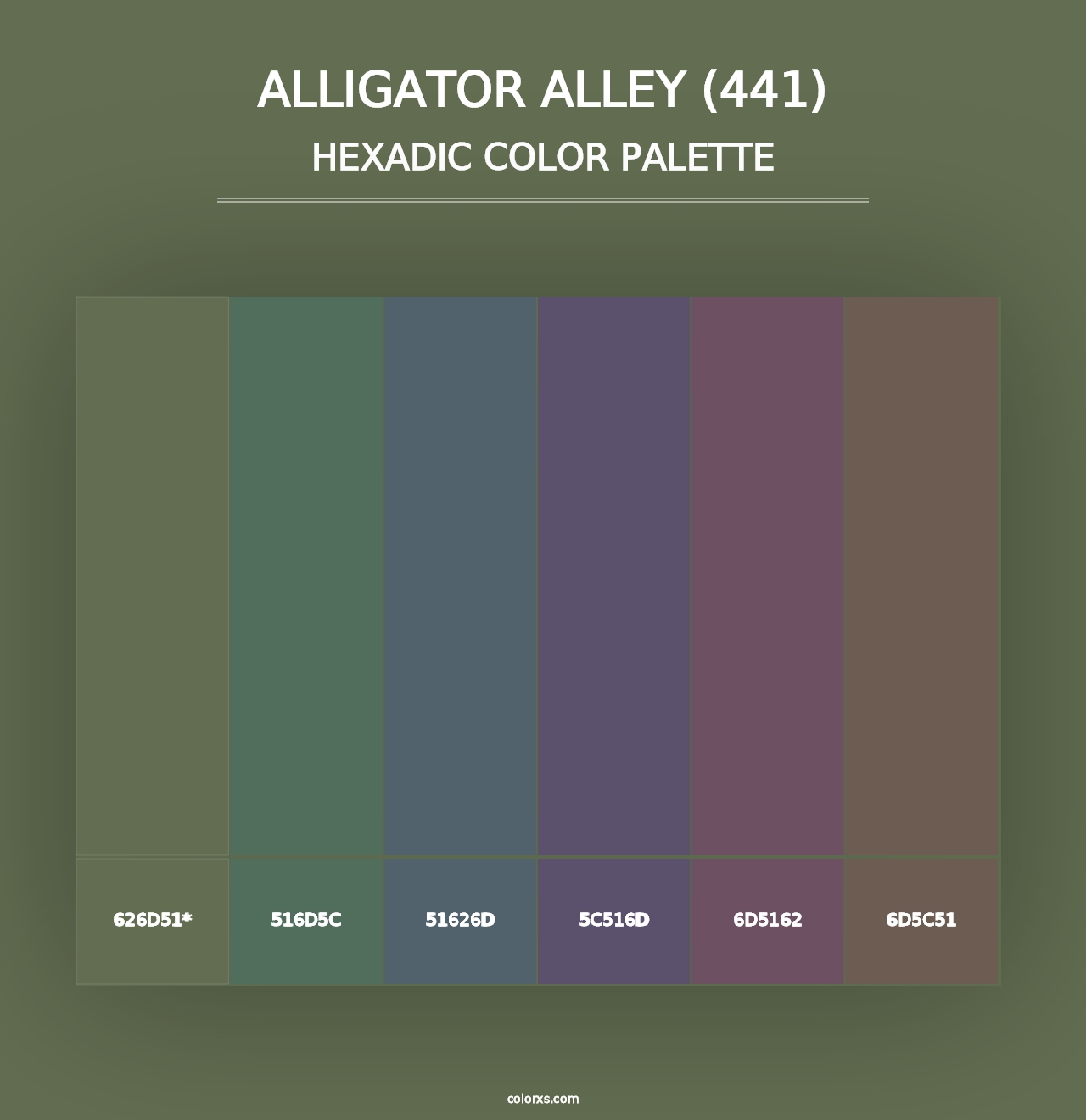 Alligator Alley (441) - Hexadic Color Palette