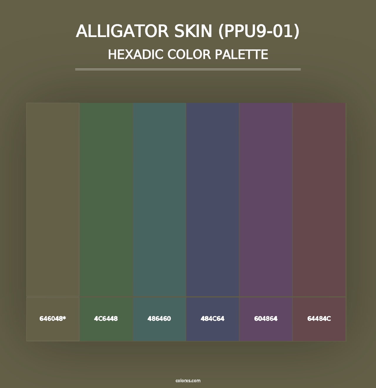 Alligator Skin (PPU9-01) - Hexadic Color Palette