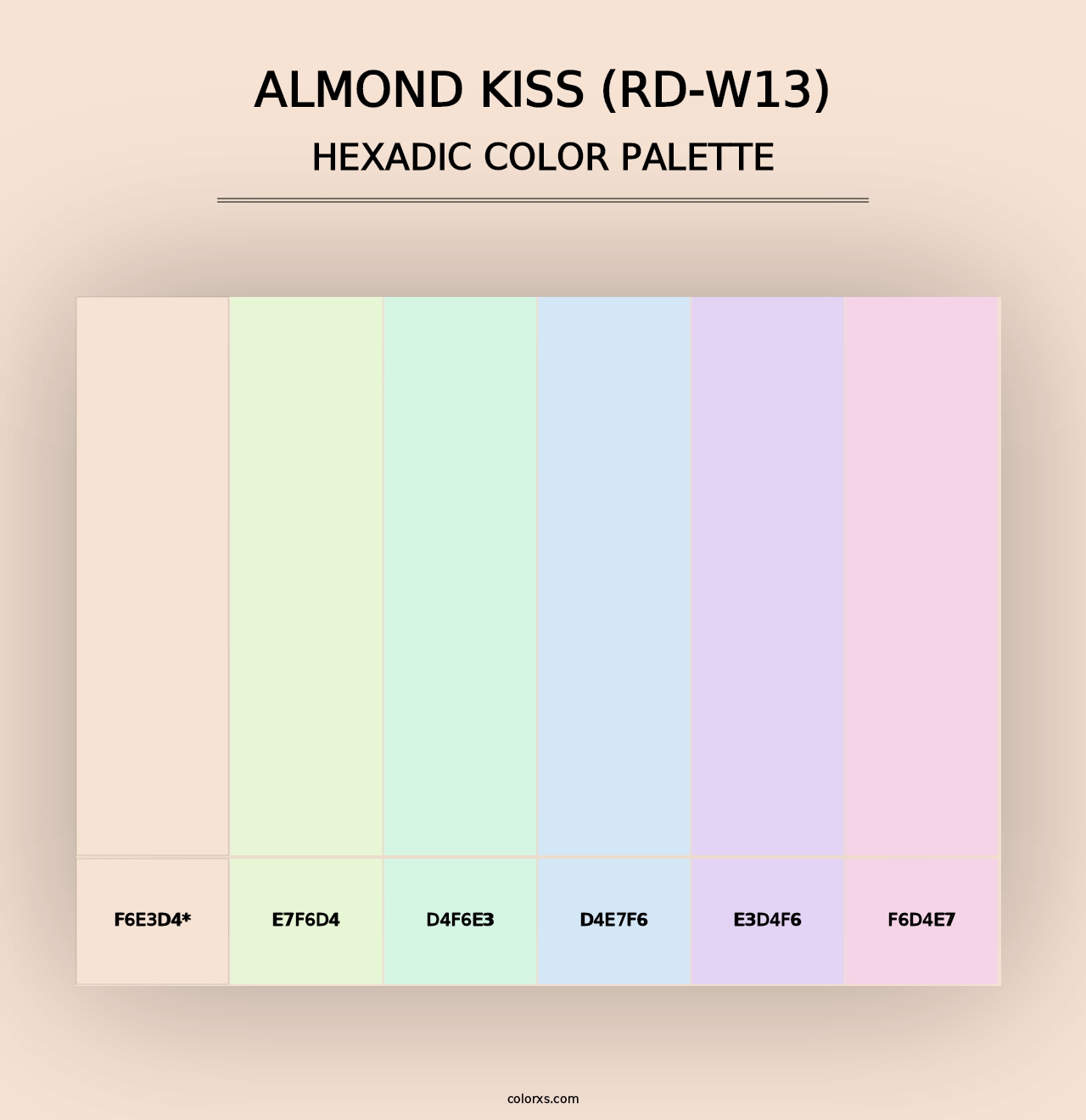 Almond Kiss (RD-W13) - Hexadic Color Palette