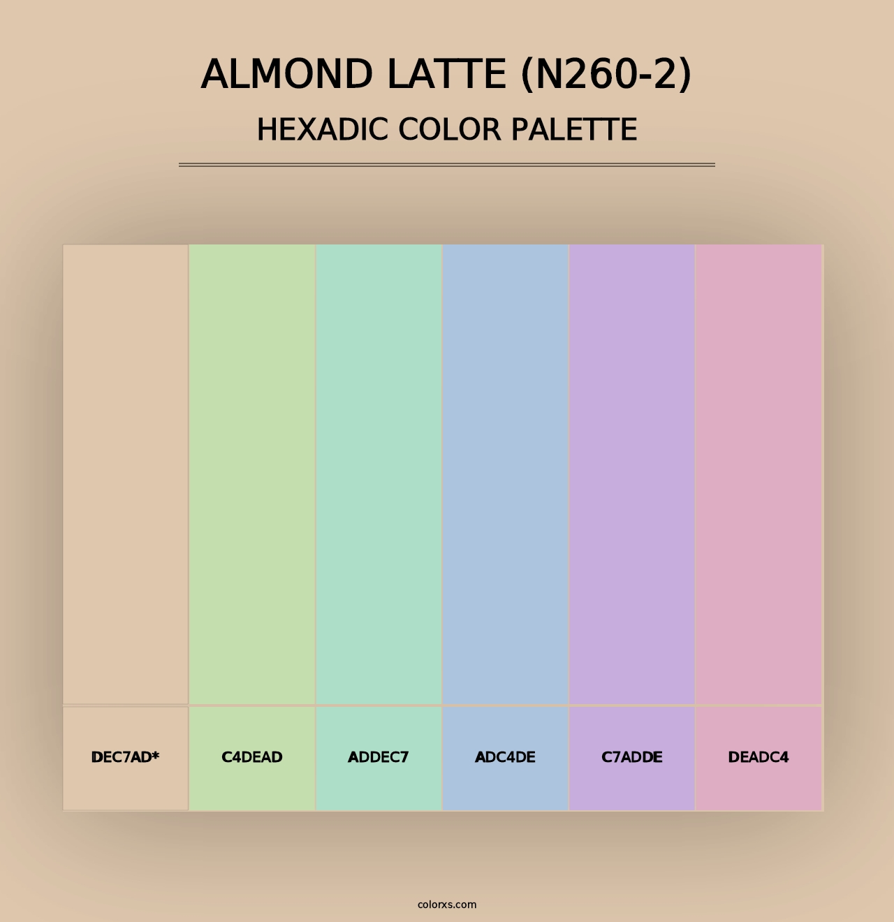 Almond Latte (N260-2) - Hexadic Color Palette