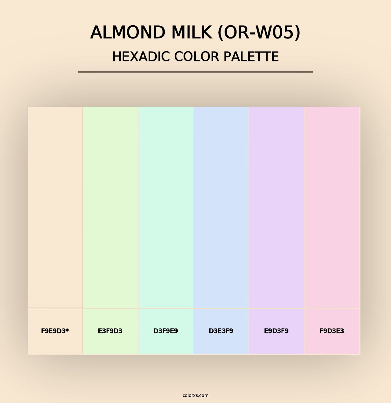 Almond Milk (OR-W05) - Hexadic Color Palette