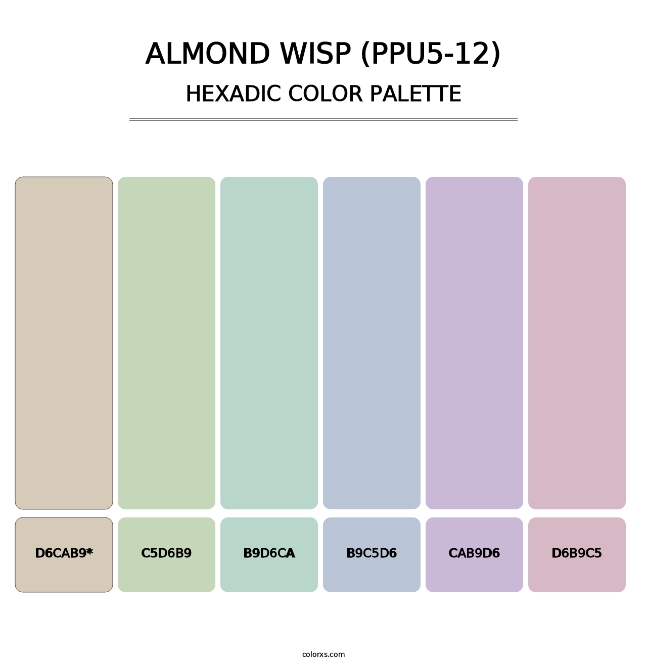 Almond Wisp (PPU5-12) - Hexadic Color Palette