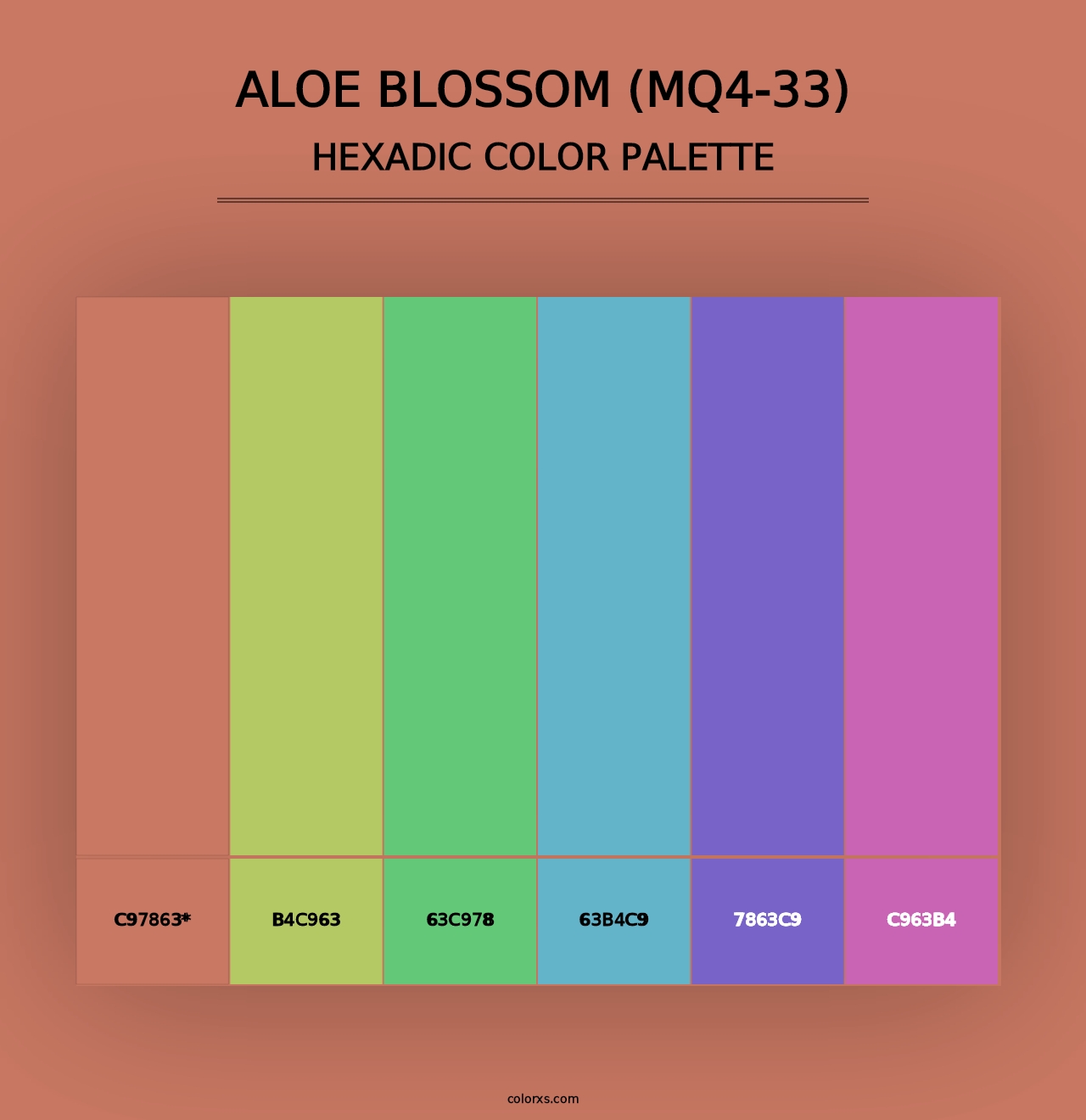 Aloe Blossom (MQ4-33) - Hexadic Color Palette