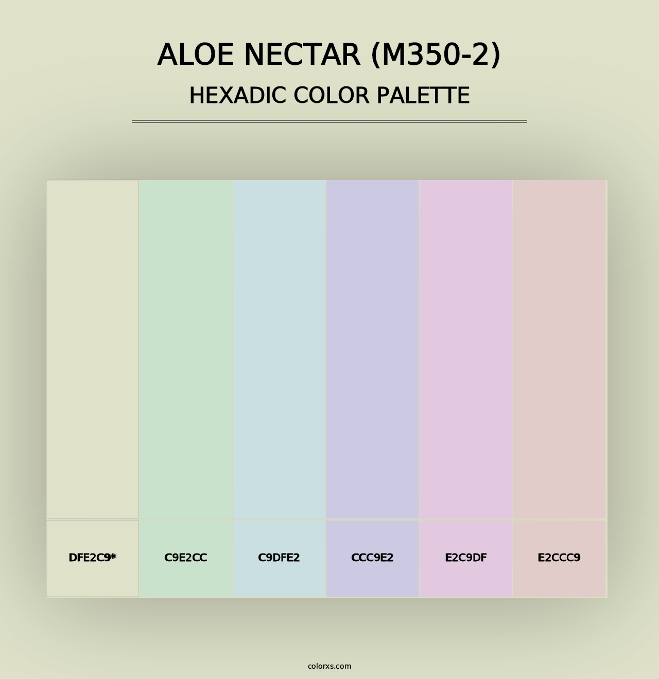 Aloe Nectar (M350-2) - Hexadic Color Palette