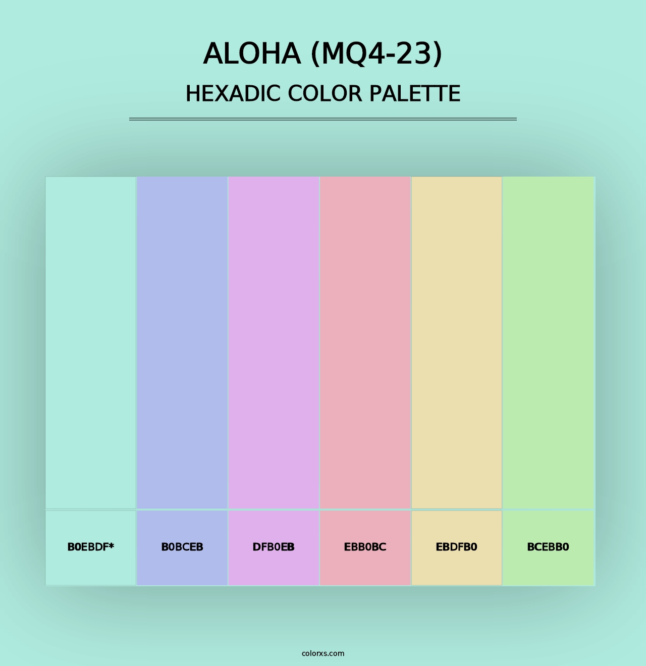 Aloha (MQ4-23) - Hexadic Color Palette