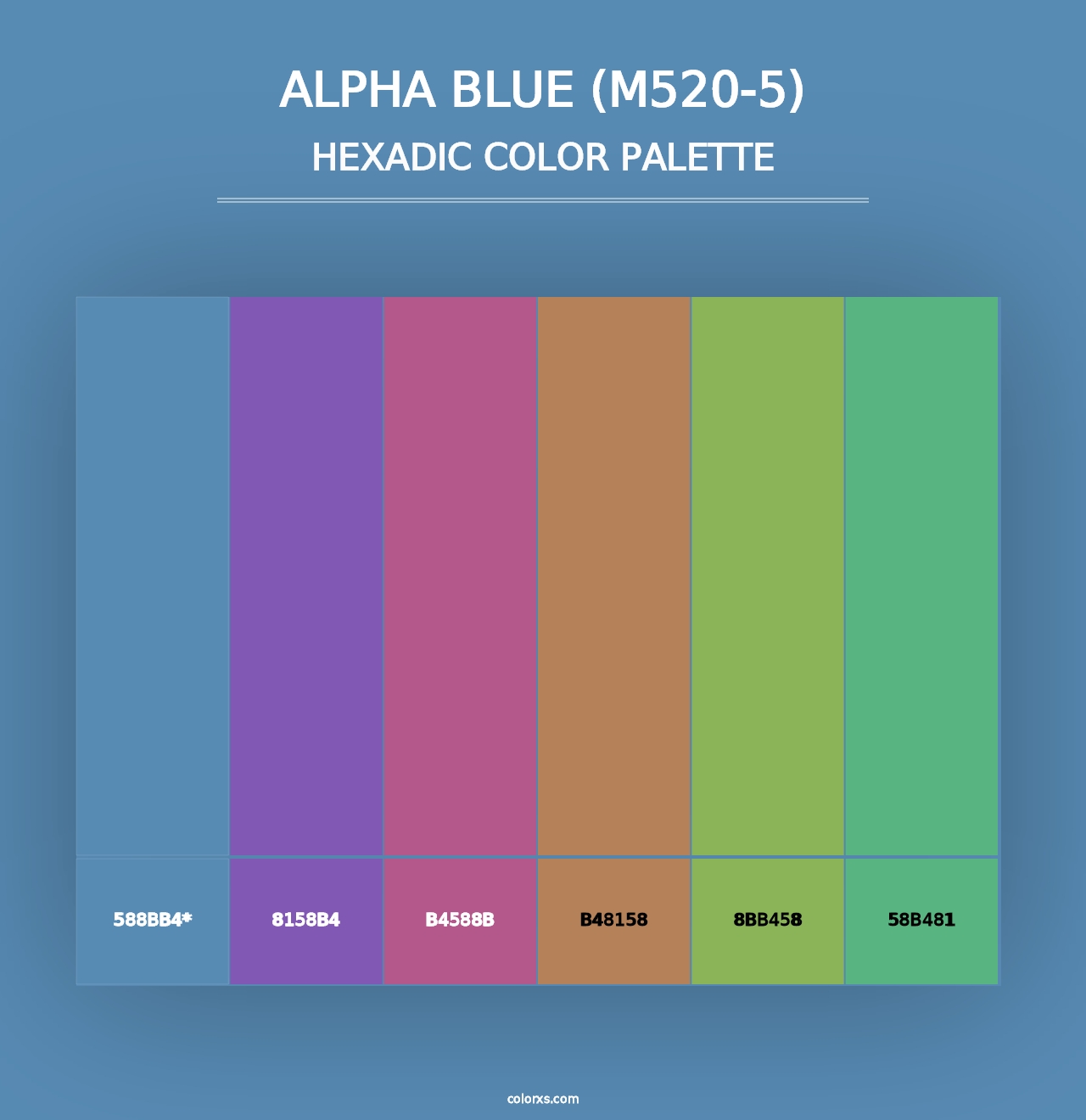 Alpha Blue (M520-5) - Hexadic Color Palette