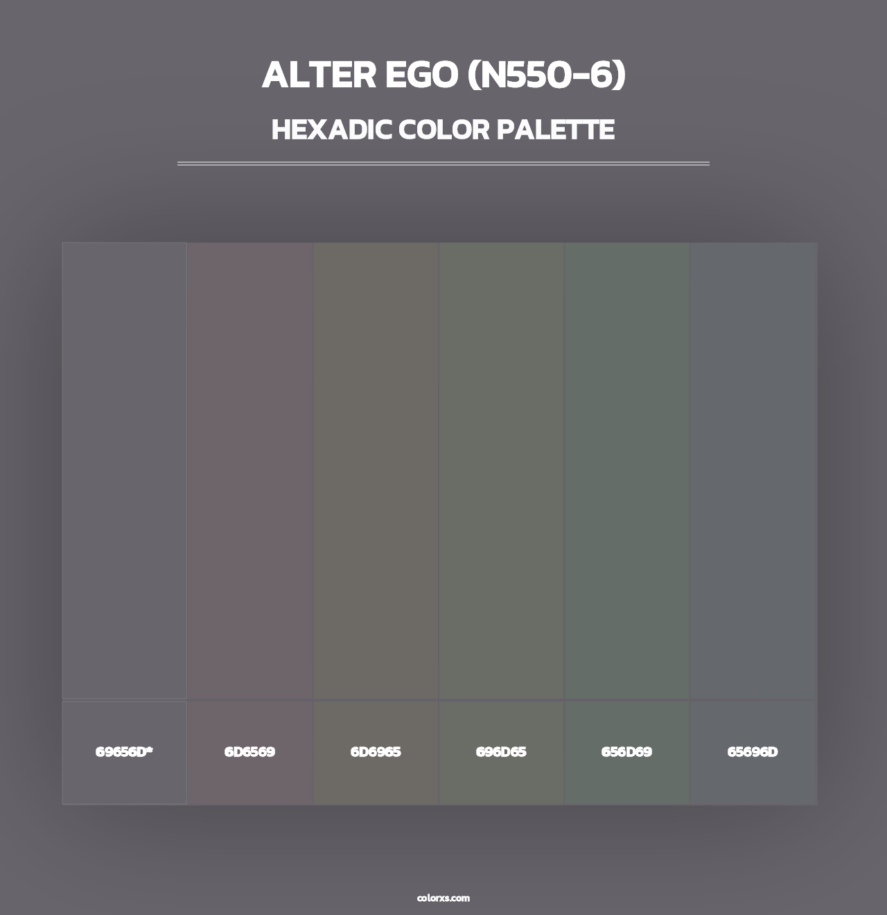 Alter Ego (N550-6) - Hexadic Color Palette