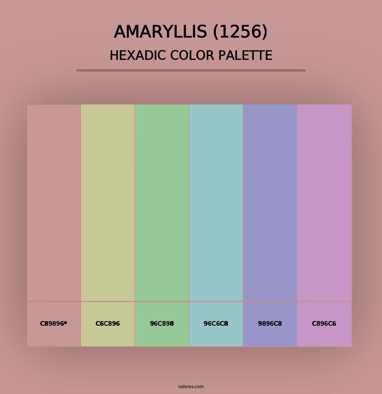 Amaryllis (1256) - Hexadic Color Palette