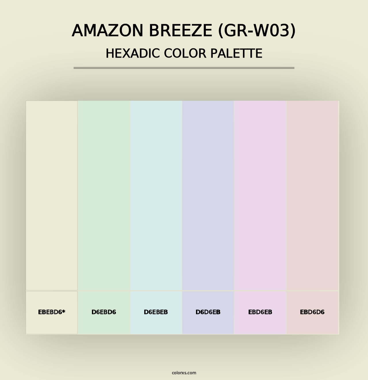 Amazon Breeze (GR-W03) - Hexadic Color Palette