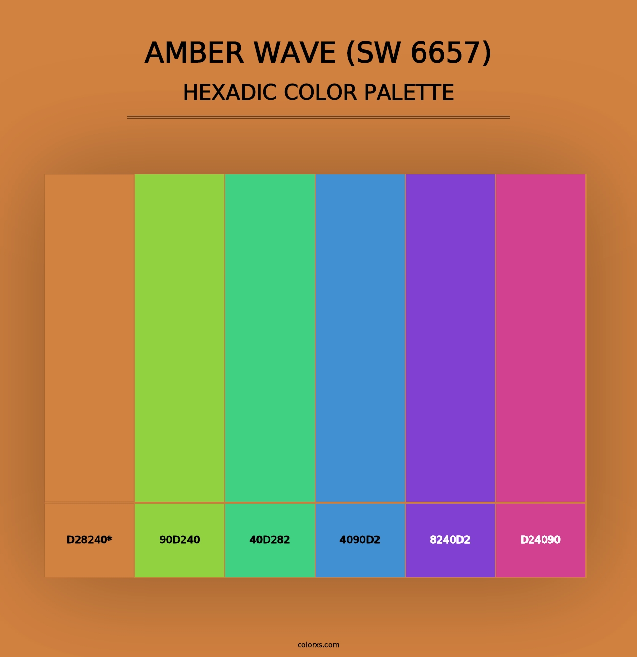 Amber Wave (SW 6657) - Hexadic Color Palette