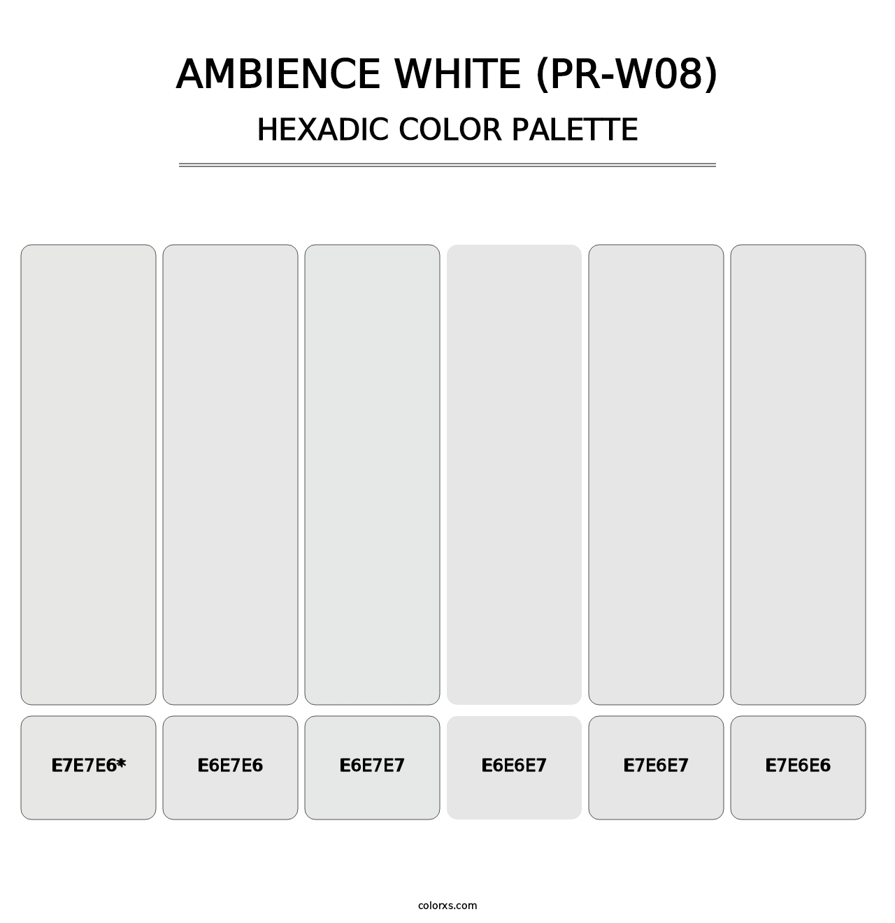 Ambience White (PR-W08) - Hexadic Color Palette