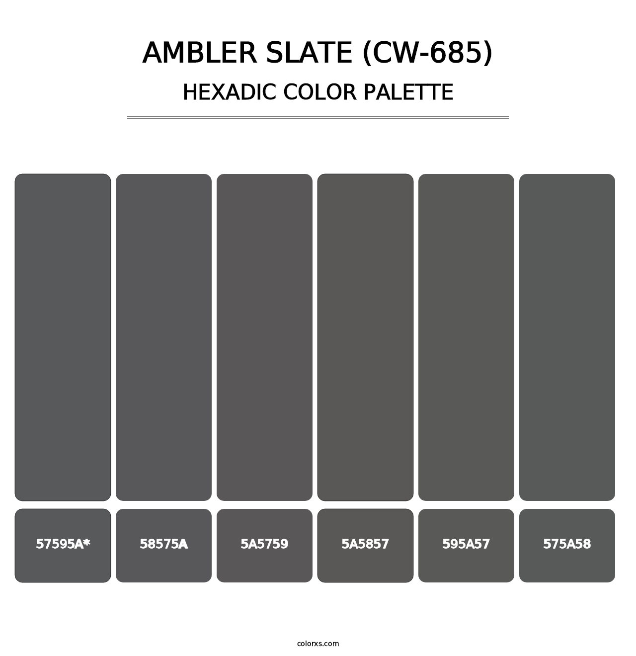 Ambler Slate (CW-685) - Hexadic Color Palette