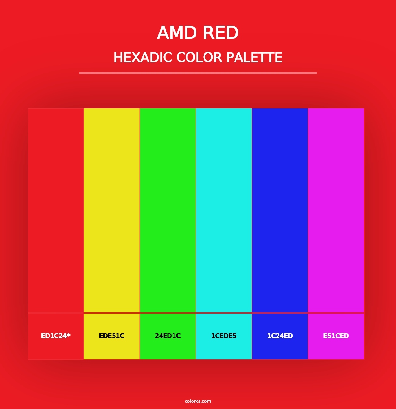 AMD Red - Hexadic Color Palette