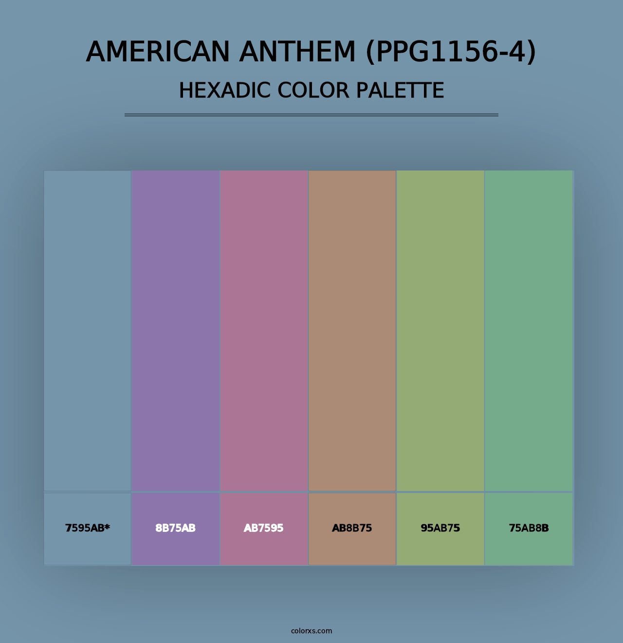 American Anthem (PPG1156-4) - Hexadic Color Palette