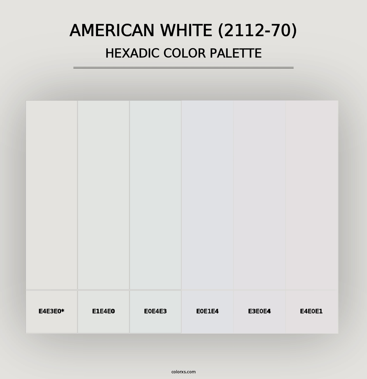 American White (2112-70) - Hexadic Color Palette