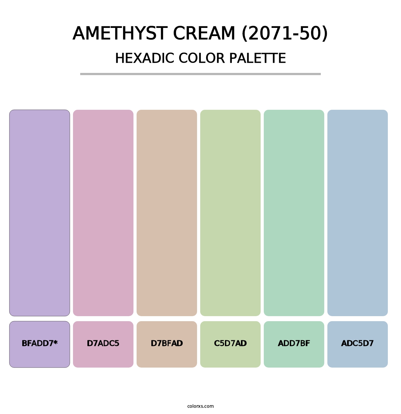 Amethyst Cream (2071-50) - Hexadic Color Palette